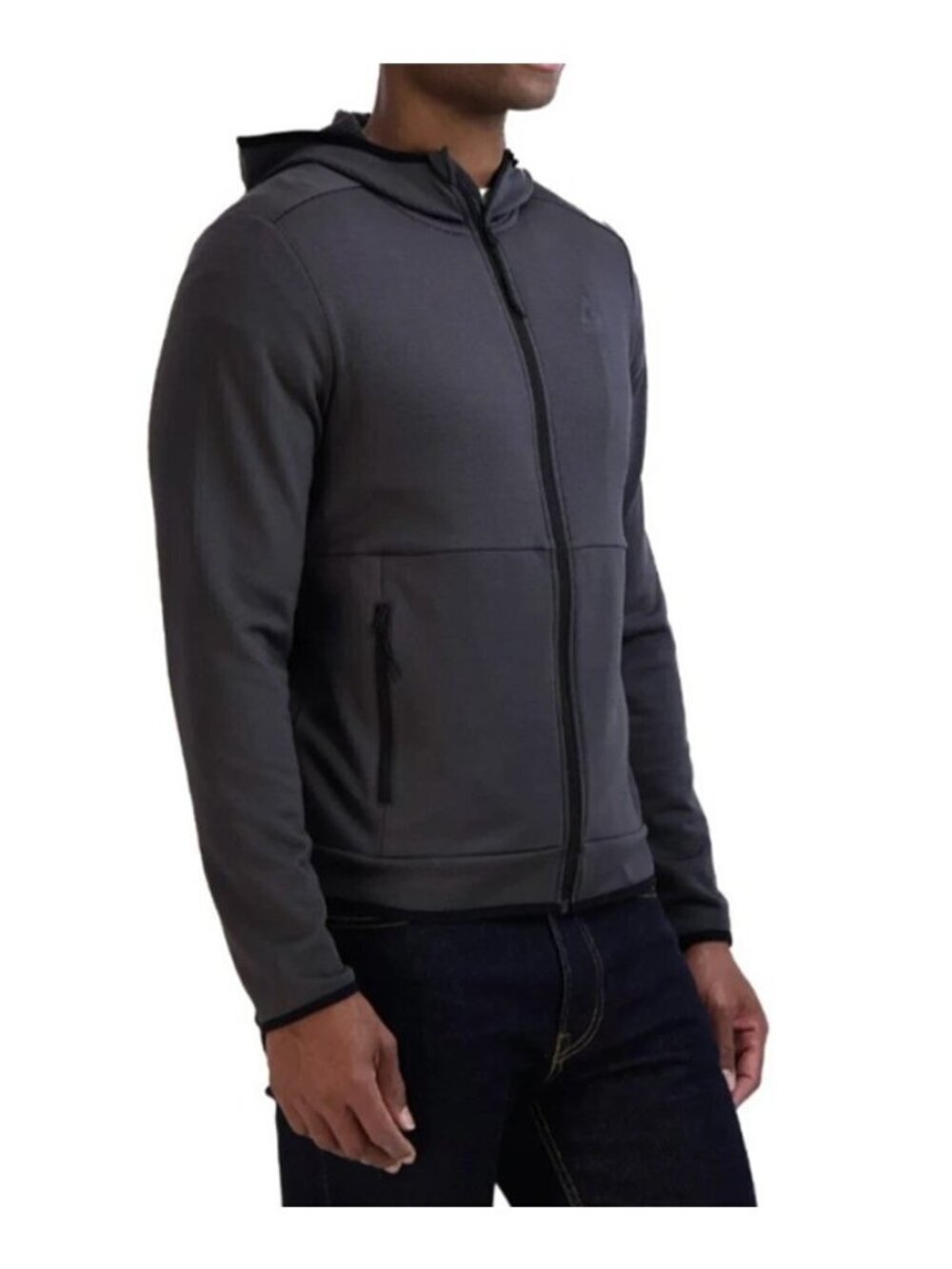 Gerry Men's New Hooded Zip Long Sleeve Track Jacket Sweatshirt Gray Size S